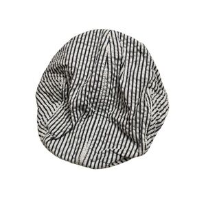 Striped Navy and White Beanie